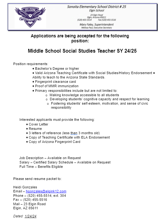 The PRT Newsletter for February 7, 2024 Patagonia Regional Times